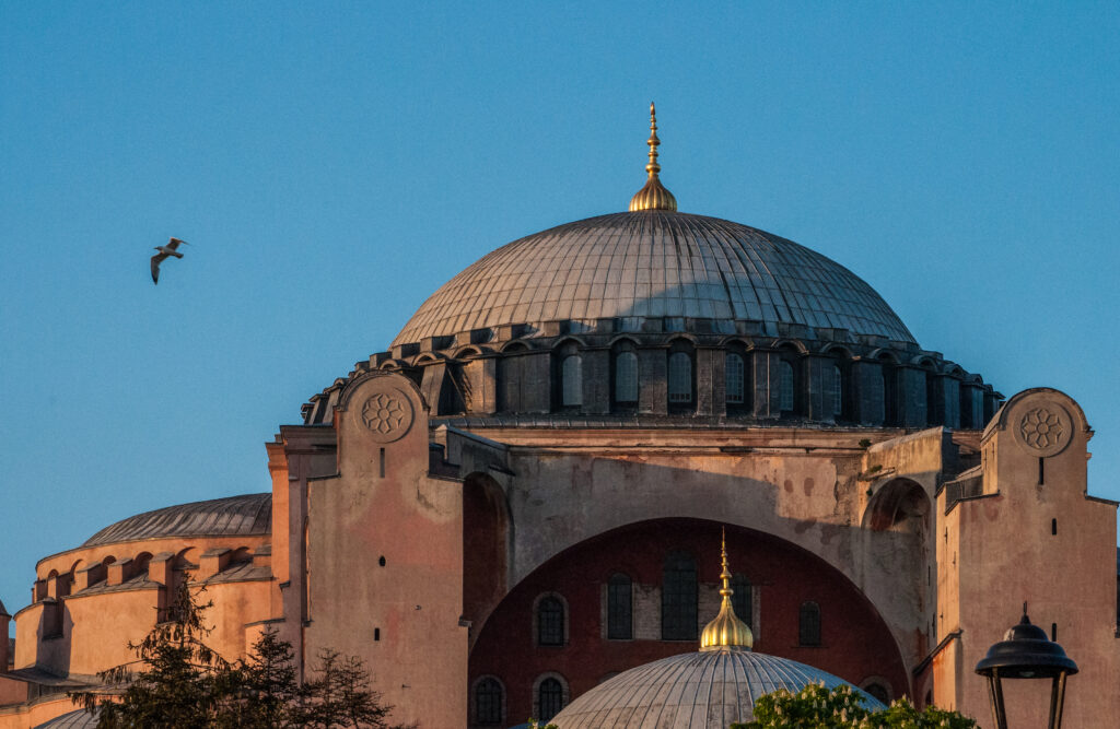 Blick auf die Frontseite der Hagia Sophia