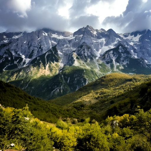 via Adobe Firefly | albanische Alpen